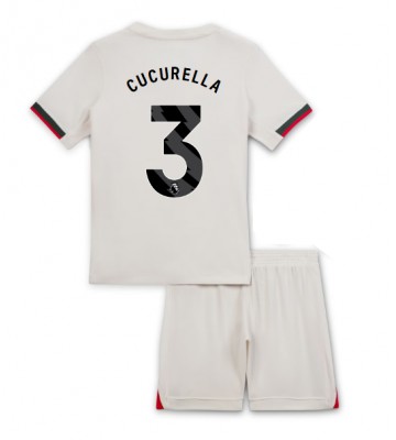 Chelsea Marc Cucurella #3 Udebanetrøje Børn 2025-26 Kortærmet (+ Korte bukser)